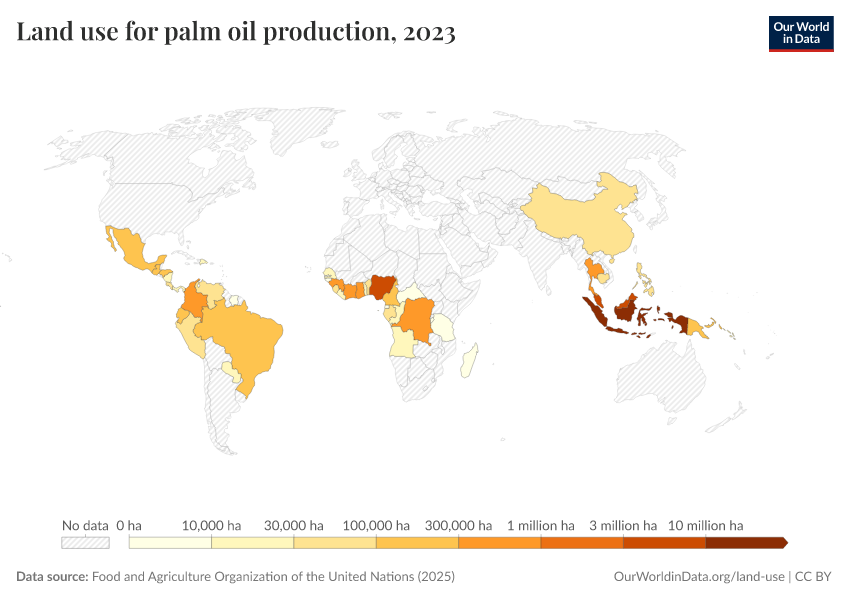 A thumbnail of the "Land use for palm oil production" chart